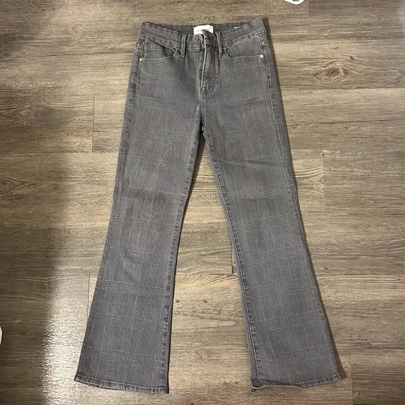 Frame Denim Denim - Frame flared capri (Le Crop Mini Boot) patterned jean